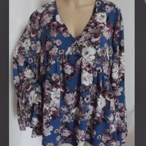 floral long sleeve blouse